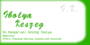 ibolya keszeg business card